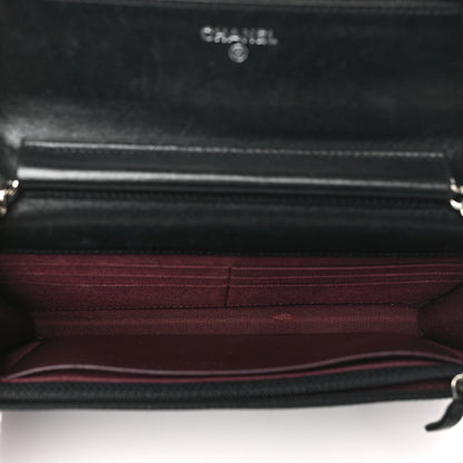 Chanel Lambskin Quilted Wallet On Chain WOC Black 5 of 11