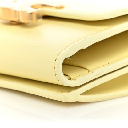 Celine Shiny Smooth Calfksin Triomphe Compact Wallet Soft Yellow 8 of 10