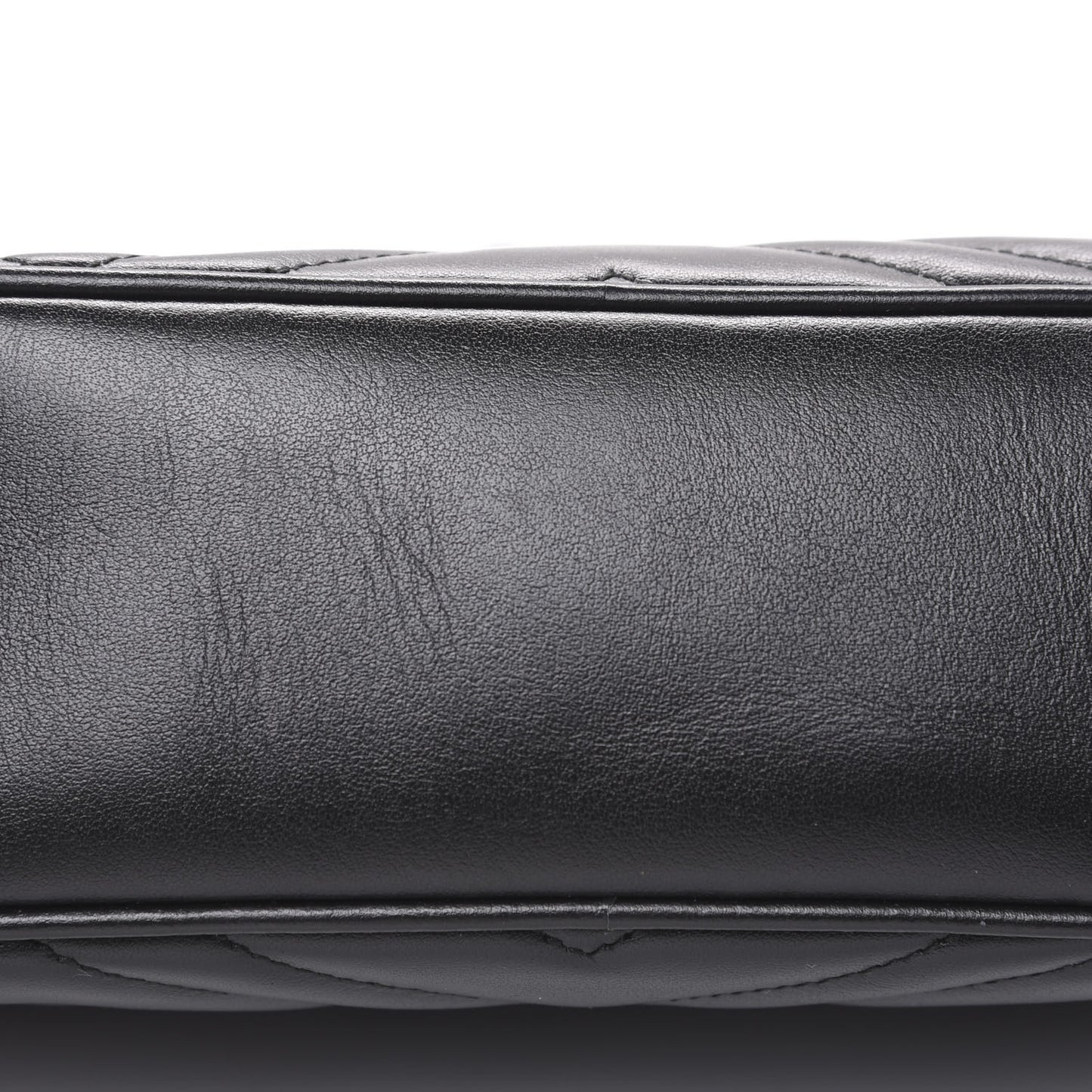 Calfskin Matelasse Small GG Marmont Chain Shoulder Bag Black