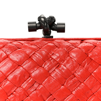 Bottega Veneta Nappa Intrecciato Knot Clutch Red 7 of 7