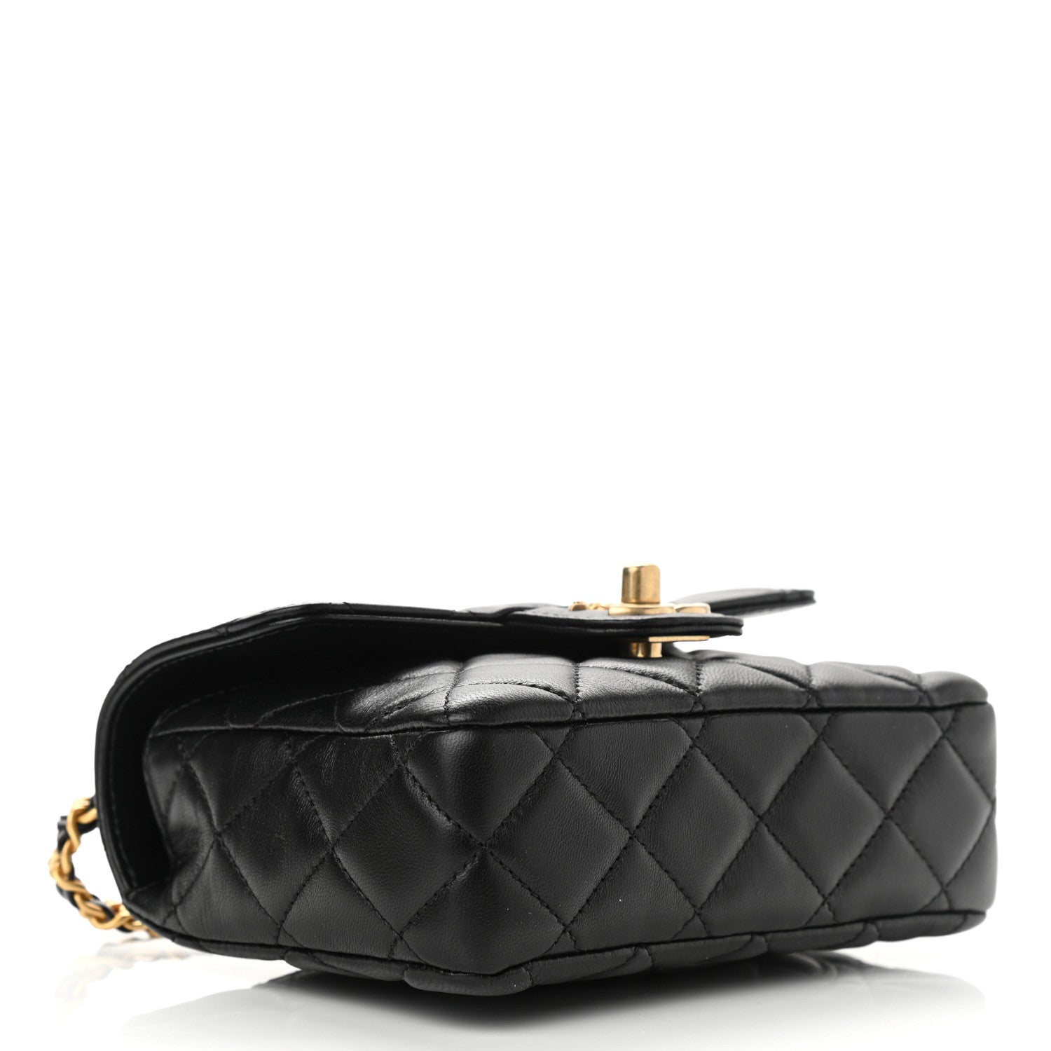Chanel Lambskin Enamel Quilted Mini Flap Black 4 of 11