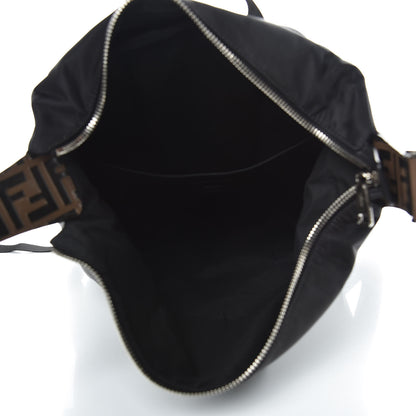 Fendi Nylon Vitello FF 1974 Embossed Cross Strap Backpack Black Maya 5 of 11
