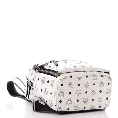 MCM Visetos Studded Small Dual Stark Backpack White 5 of 13