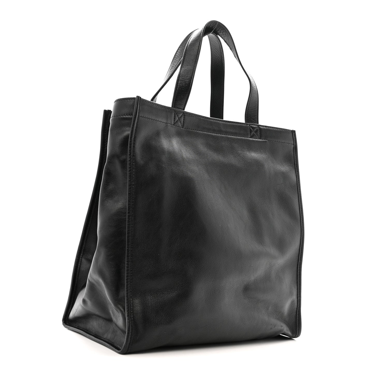 Calfskin Kittens Market Shopper Black