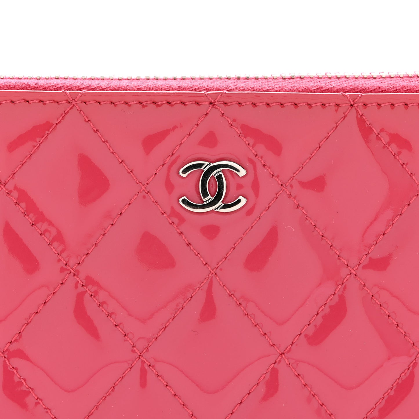 Patent Quilted Organizer Pouch Pink