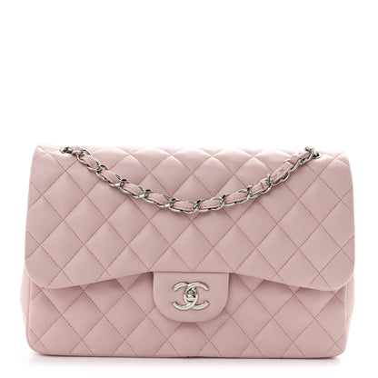 Chanel Lambskin Quilted Jumbo Double Flap Light Pink 1 of 11