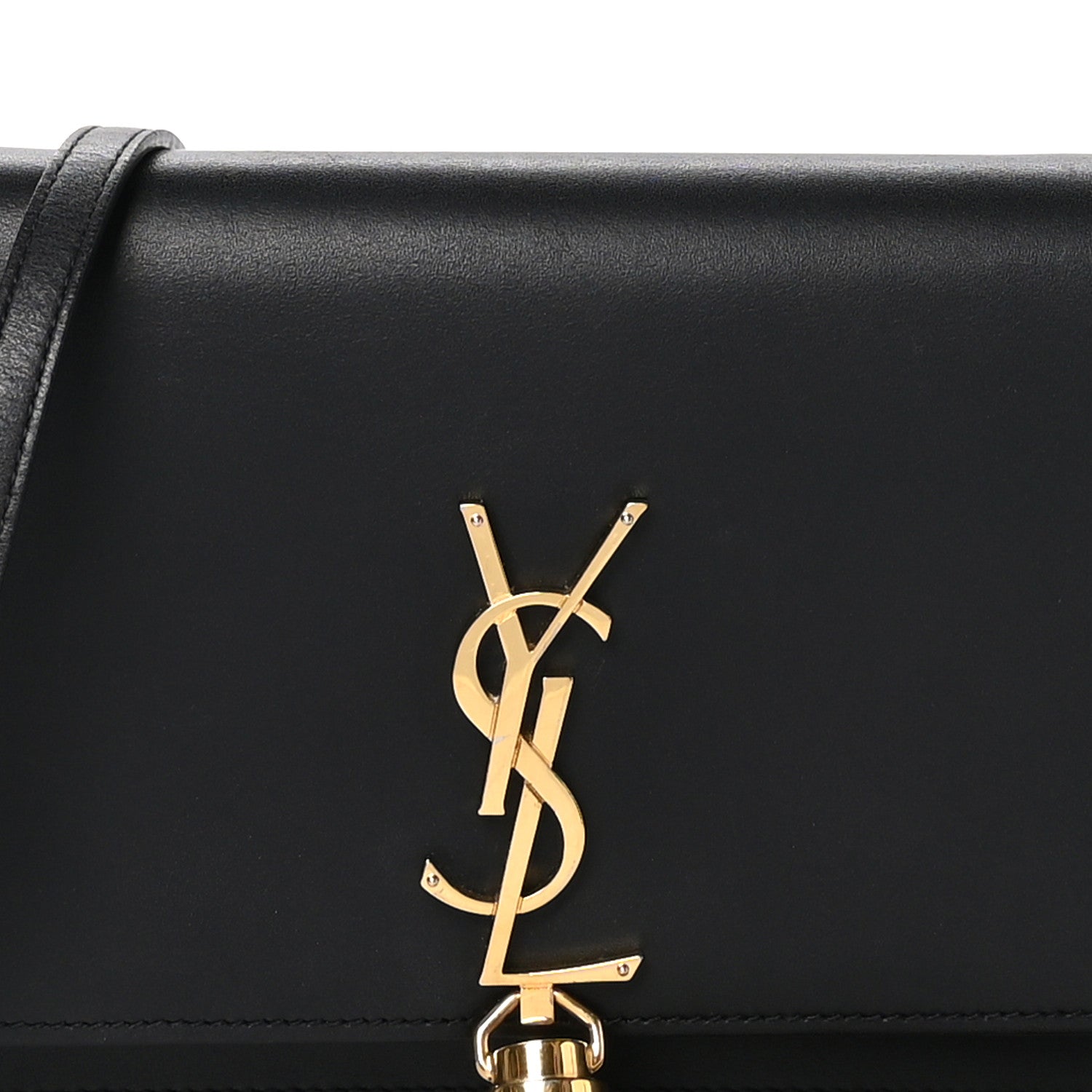 Saint Laurent Calfskin Small Classic Monogram Kate Tassel Satchel Black 7 of 11