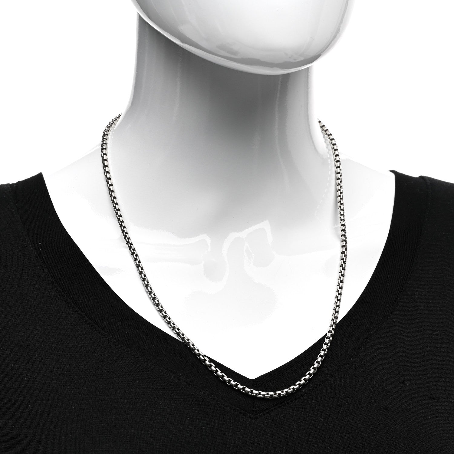 David Yurman Sterling Silver 2.7mm Small Box Chain Necklace 22" 2 of 4
