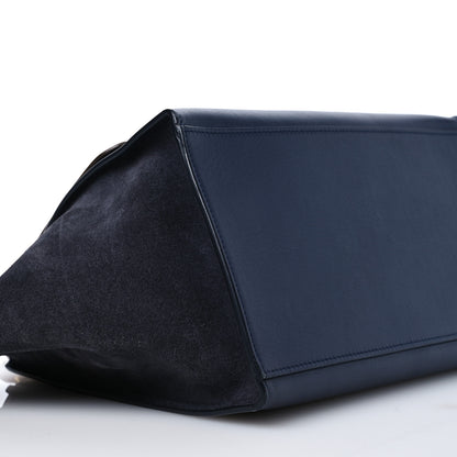 Celine Smooth Calfskin Suede Medium Tri-Color Trapeze Midnight 7 of 11