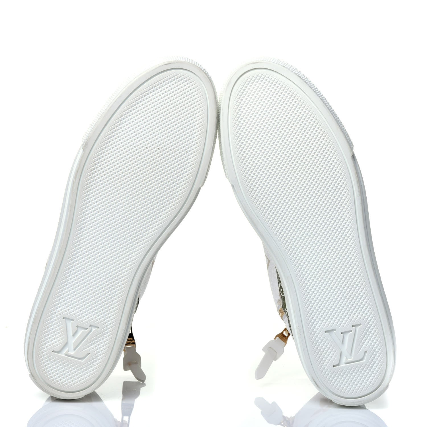 Louis Vuitton Monogram Giant Stellar Sneaker Boots 38 Kaki White Beige 5 of 9