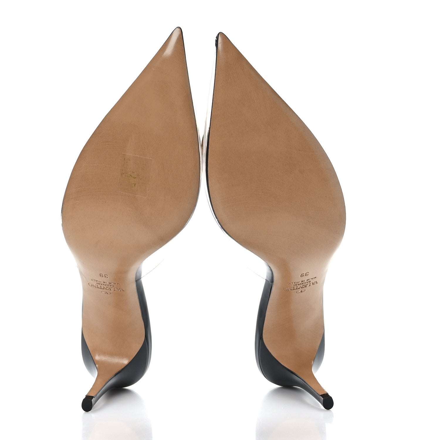 Valentino Garavani PVC Calfskin VLogo Pointed Toe 80mm Mules 39 Transparent 5 of 7
