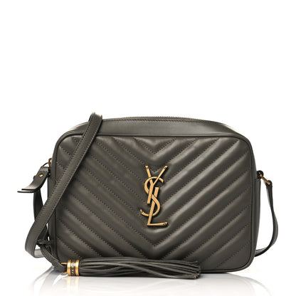 Saint Laurent Calfskin Matelasse Monogram Lou Camera Bag Military Olive 1 of 10