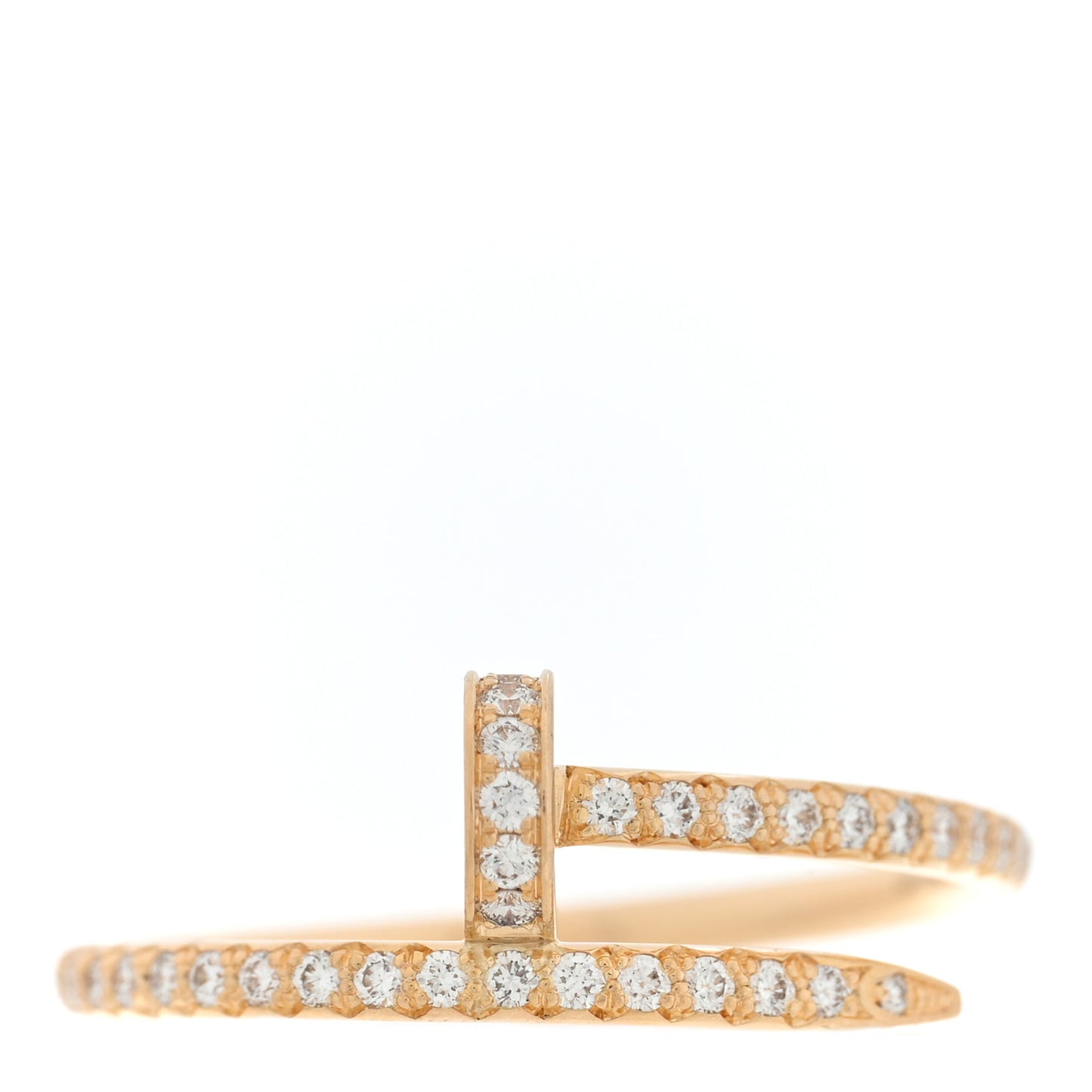 18K Yellow Gold Diamond Juste Un Clou Paved Ring 56 7.5