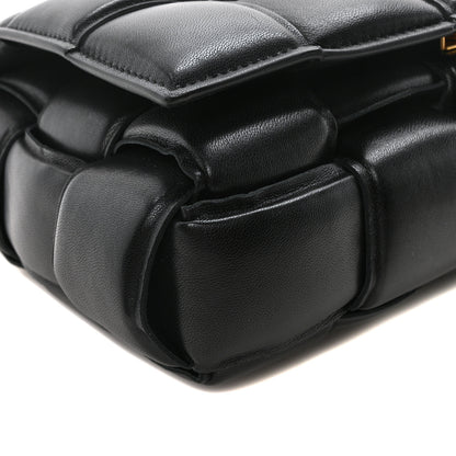 Bottega Veneta Lambskin Maxi Intreccio Padded Chain Cassette Crossbody Bag Black 8 of 9
