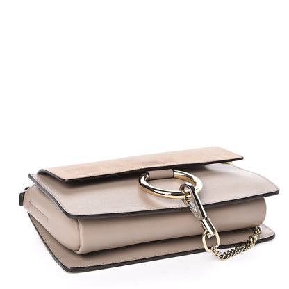 Chloe Suede Calfskin Small Faye Shoulder Bag Motty Grey 4 of 11