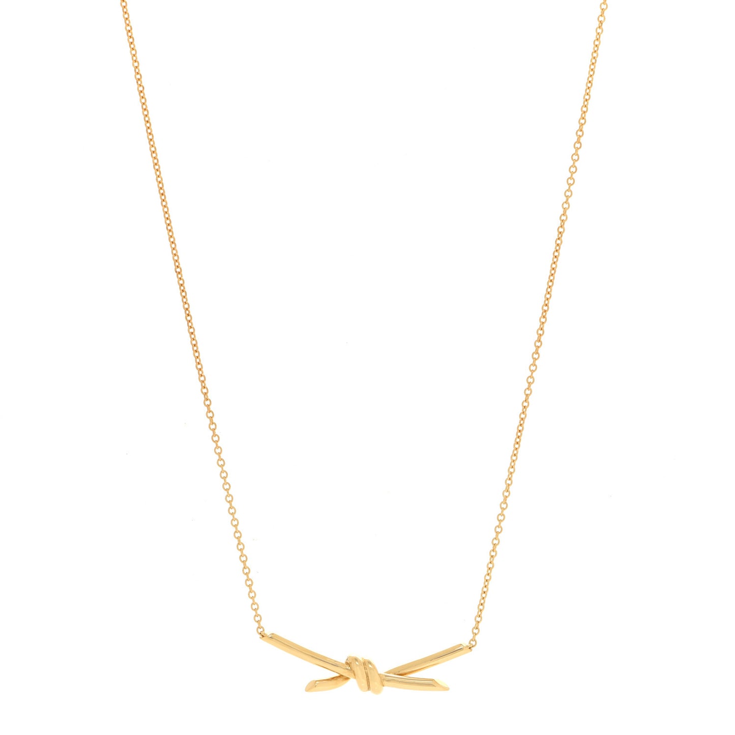 18K Yellow Gold Knot Necklace
