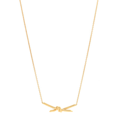 Tiffany 18K Yellow Gold Knot Necklace 1 of 6