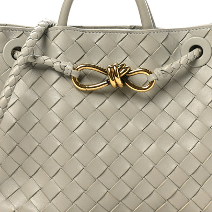 Bottega Veneta Nappa Intrecciato Small Andiamo Shoulder Bag Agate Grey 7 of 9