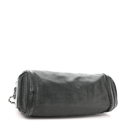 Chanel Calfskin Perforated Pulley Shoulder Bag Black 4 of 10