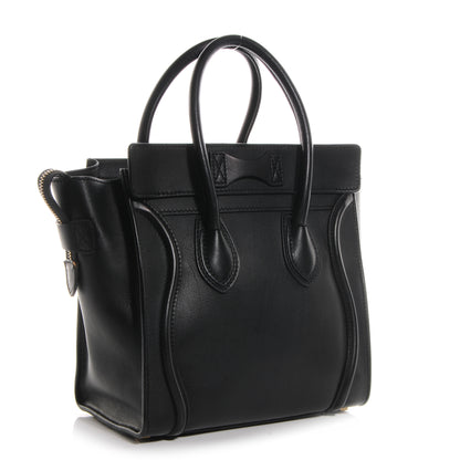Celine Smooth Calfskin Micro Luggage Black 3 of 9