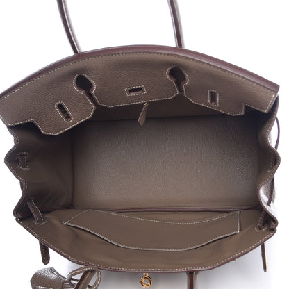 Hermes Taurillon Clemence Birkin 30 Etoupe 7 of 32
