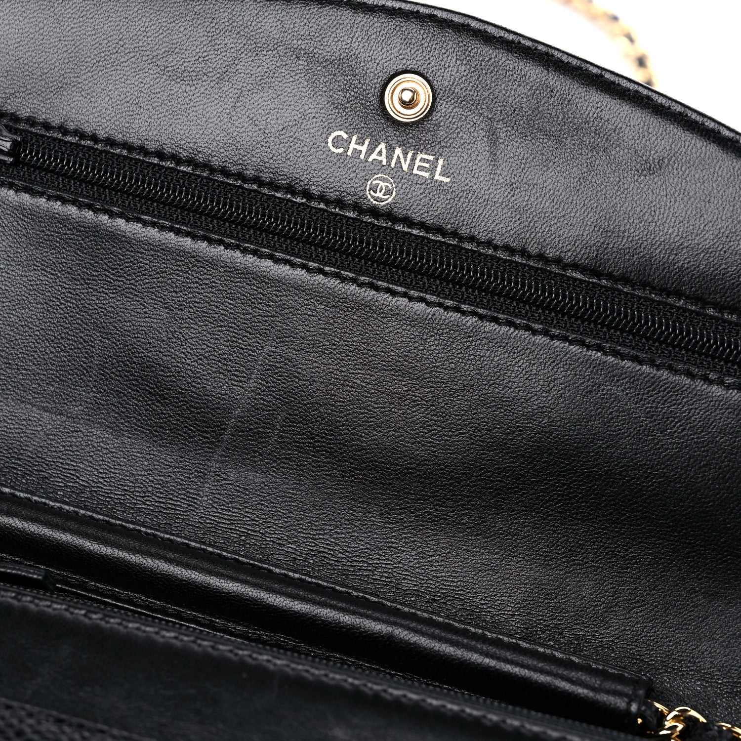Chanel Caviar Timeless CC Wallet On Chain WOC Black 10 of 10