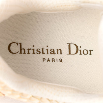 Christian Dior Matte Technical Fabric Mesh Dior Vibe Sneakers 39.5 White Gold 7 of 8