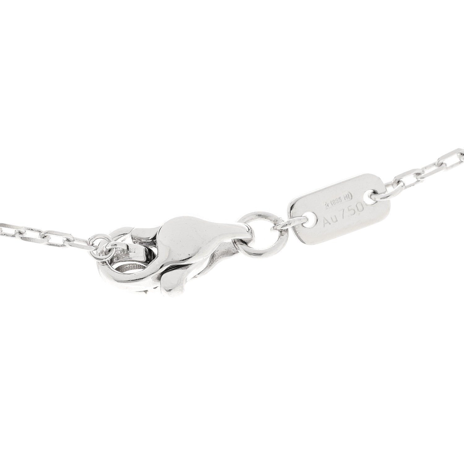 Gucci 18K White Gold Diamond Running GG Pendant Necklace 5 of 8