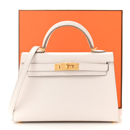 Hermes Epsom Mini Kelly Sellier 20 Gris Pale 11 of 11