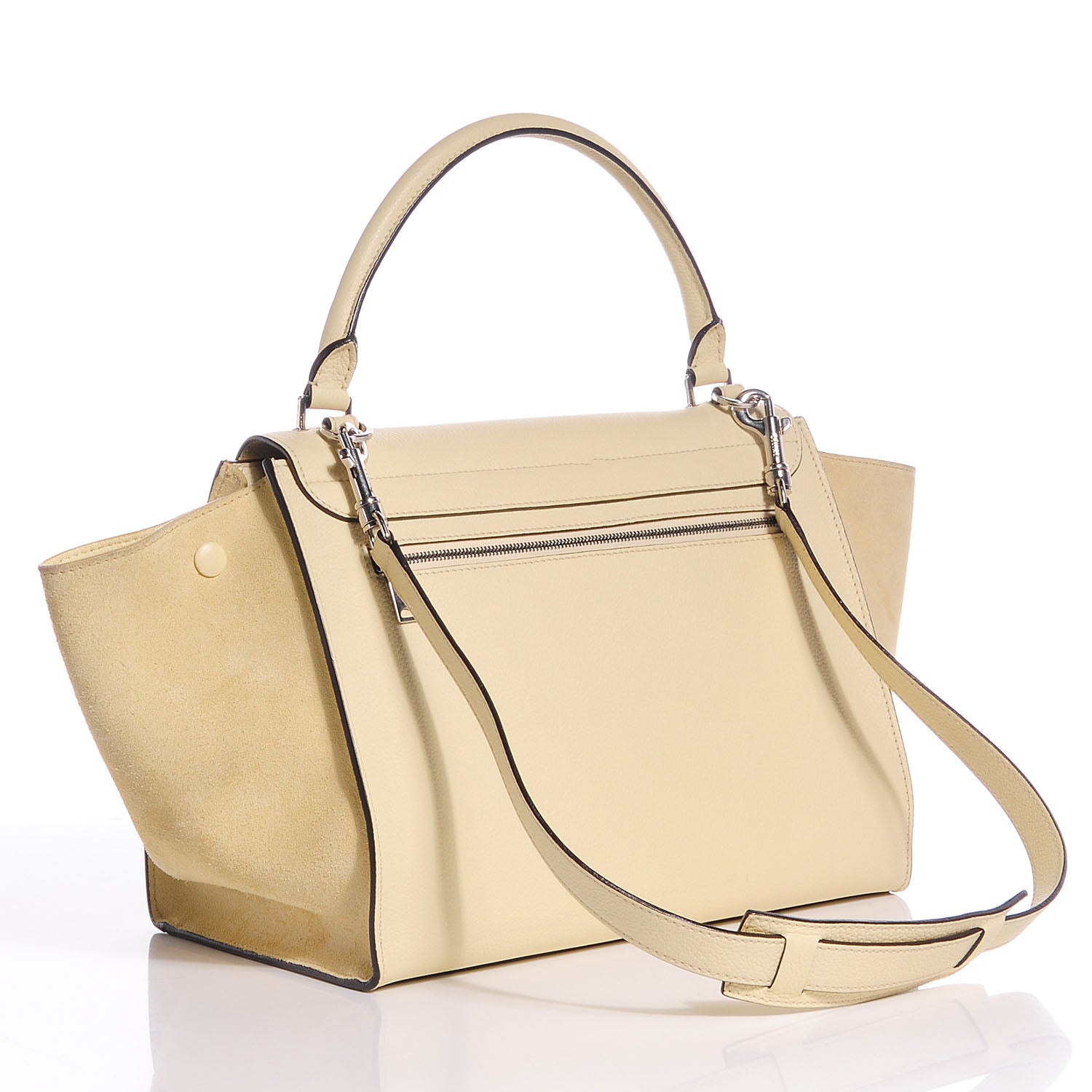 Celine Drummed Leather Suede Medium Trapeze Butter 3 of 9
