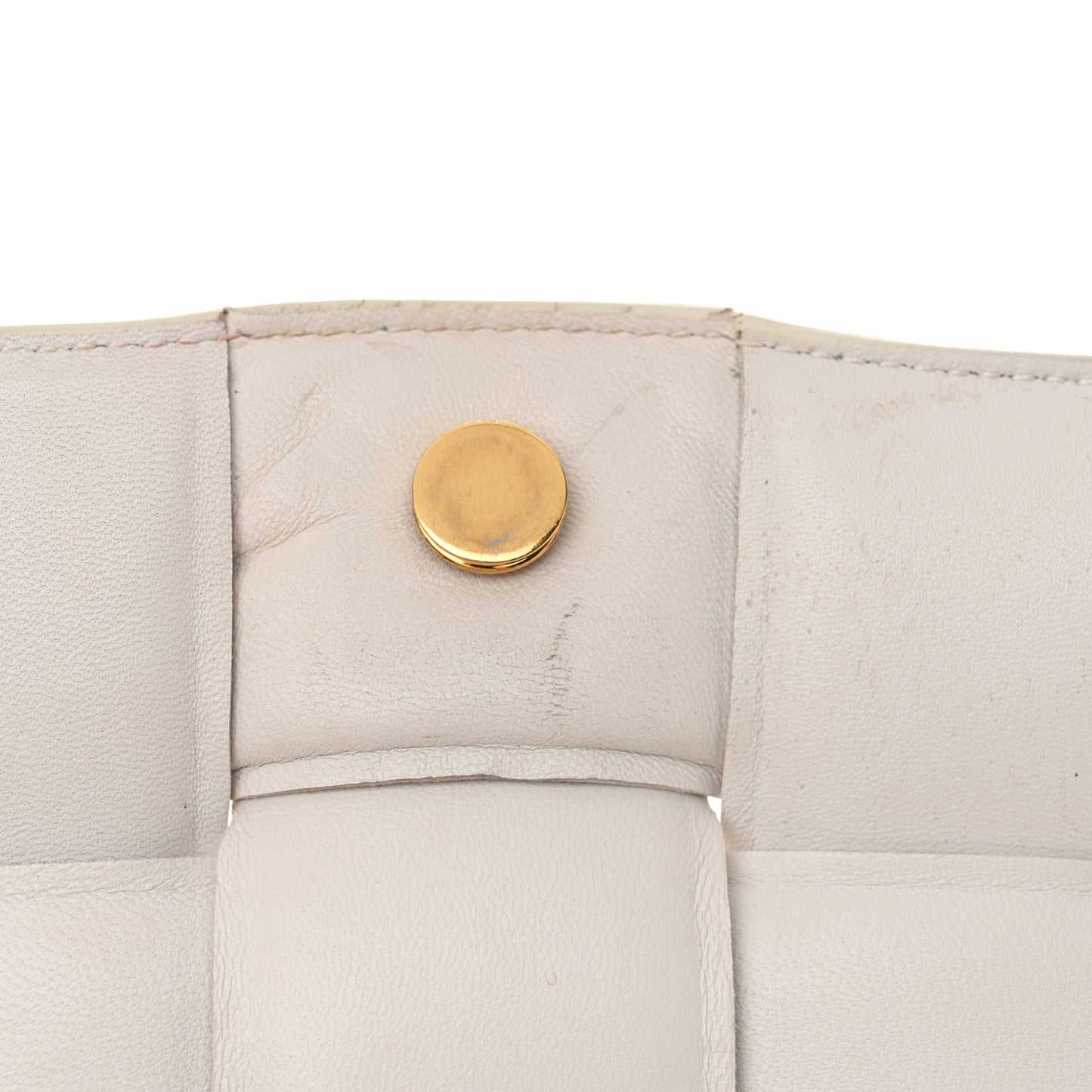 Nappa Maxi Intreccio Padded Cassette Crossbody Bag Chalk