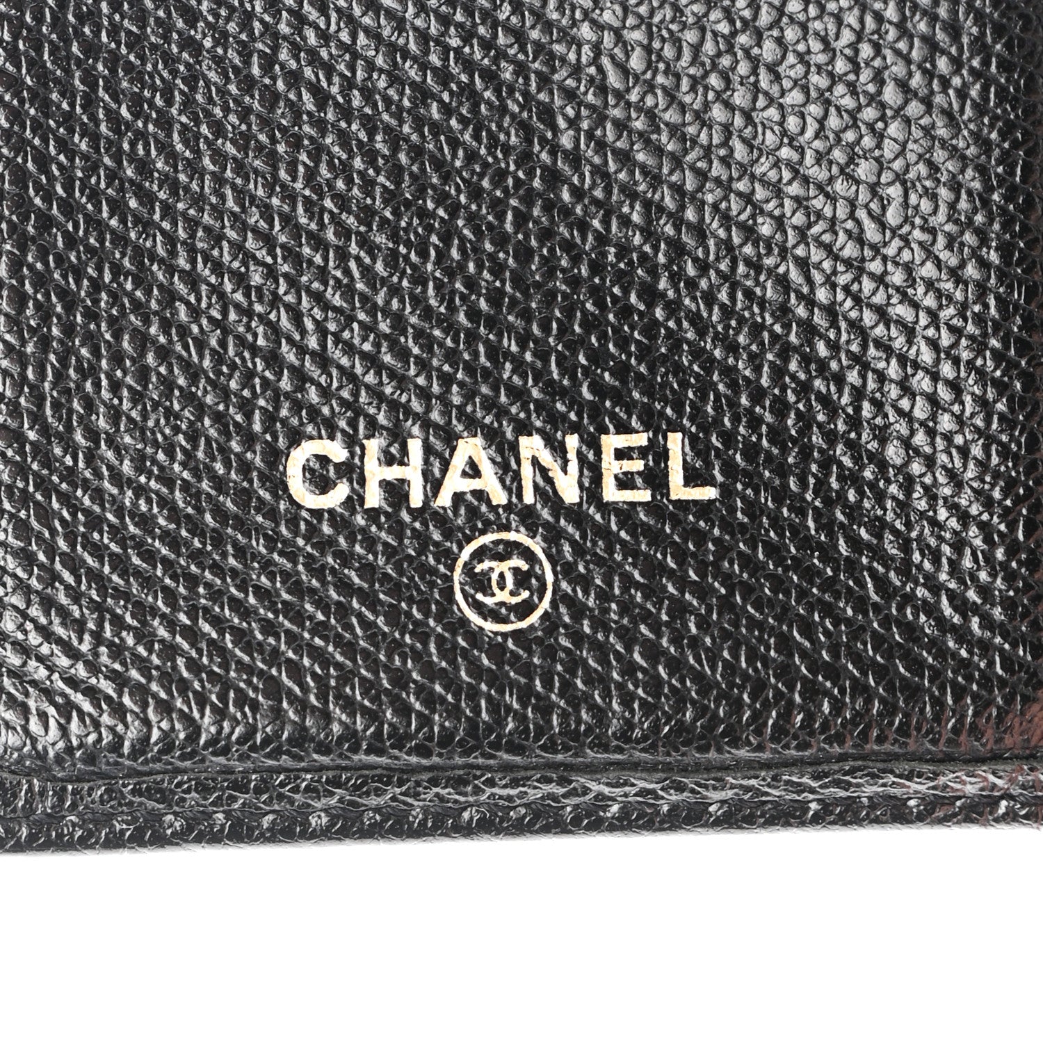 Chanel Grained Calfskin CC Button Yen Wallet Black 6 of 8
