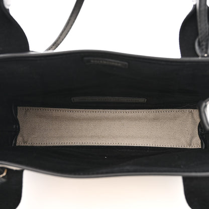Balenciaga Cotton Canvas Calfskin Navy Cabas XS Natural Black 6 of 13