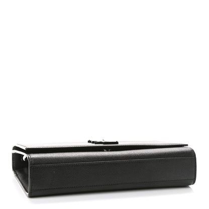 Saint Laurent Grain De Poudre Medium Classic Monogram Kate Satchel Black 4 of 9