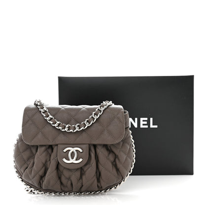 Chanel Washed Lambskin Quilted Mini Chain Around Flap Taupe 12 of 12