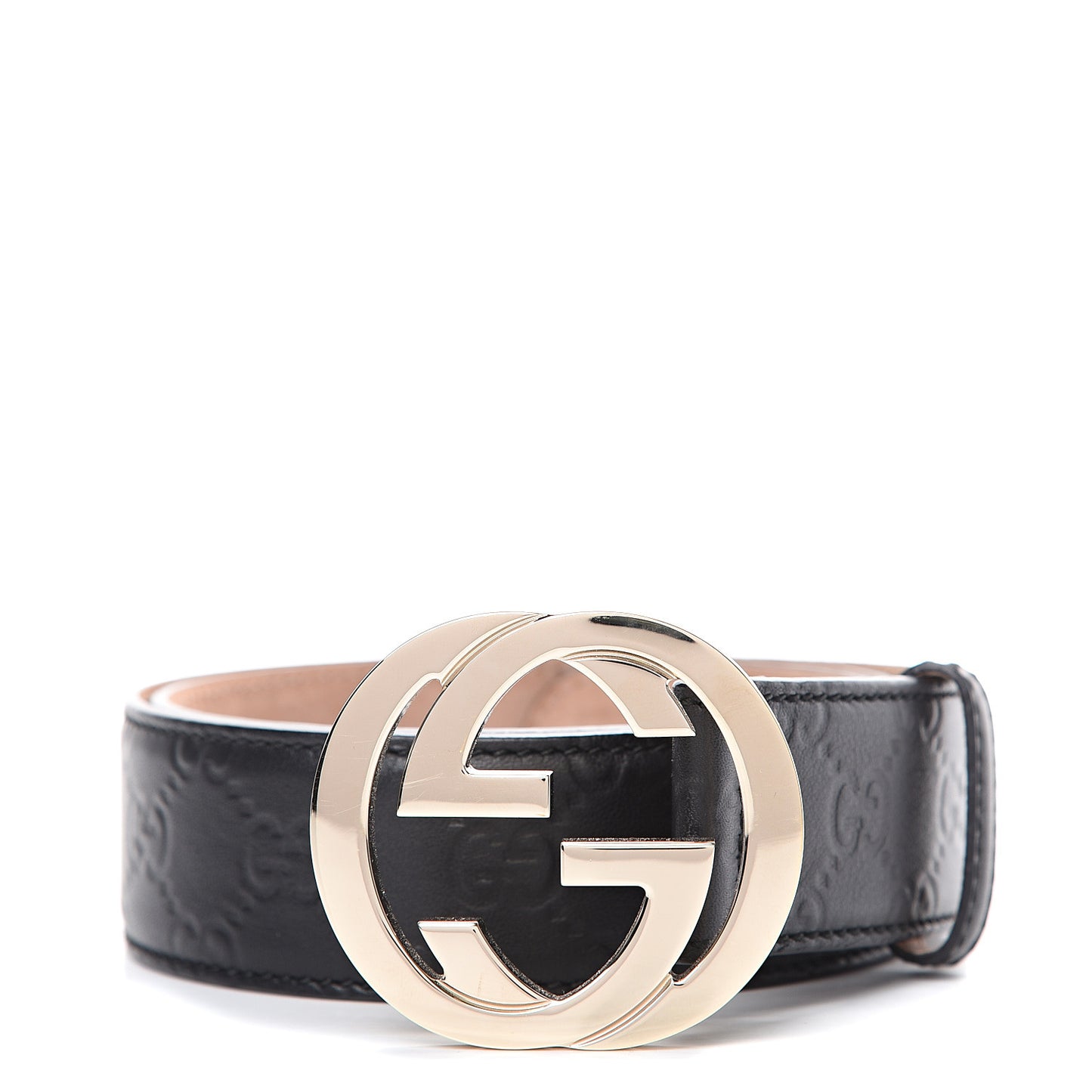 Guccissima Signature Interlocking G 40mm Belt 85 34 Black