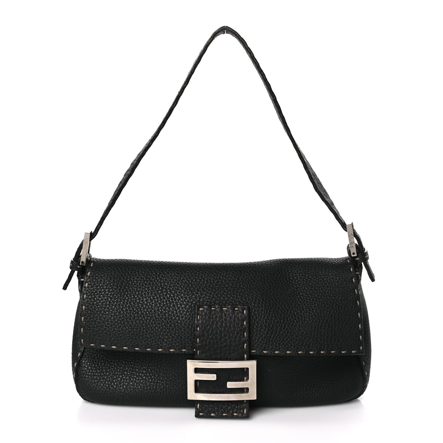 Calfskin Romano Selleria Baguette Black