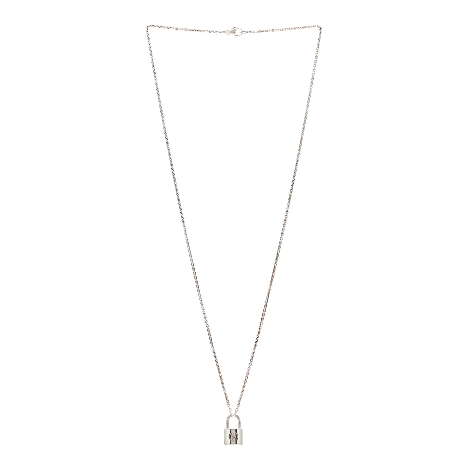 Louis Vuitton Sterling Silver Lockit Necklace 3 of 5