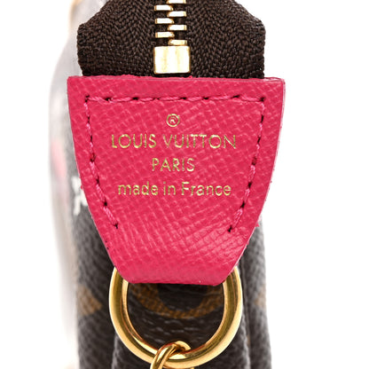 Louis Vuitton Monogram 2019 Christmas Animation Mini Courchevel Pochette Accessories Fuchsia 7 of 7
