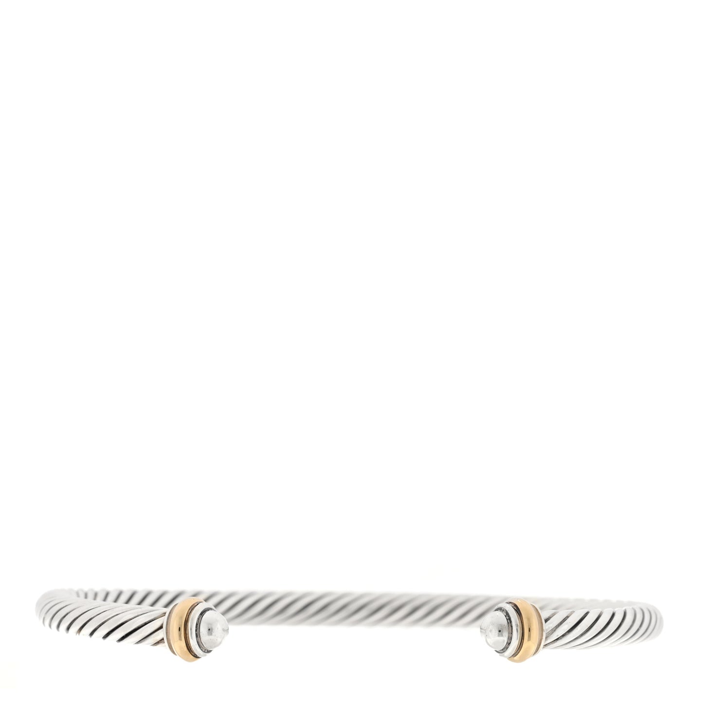 Sterling Silver 18K Yellow Gold 4mm Cable Classics Bracelet