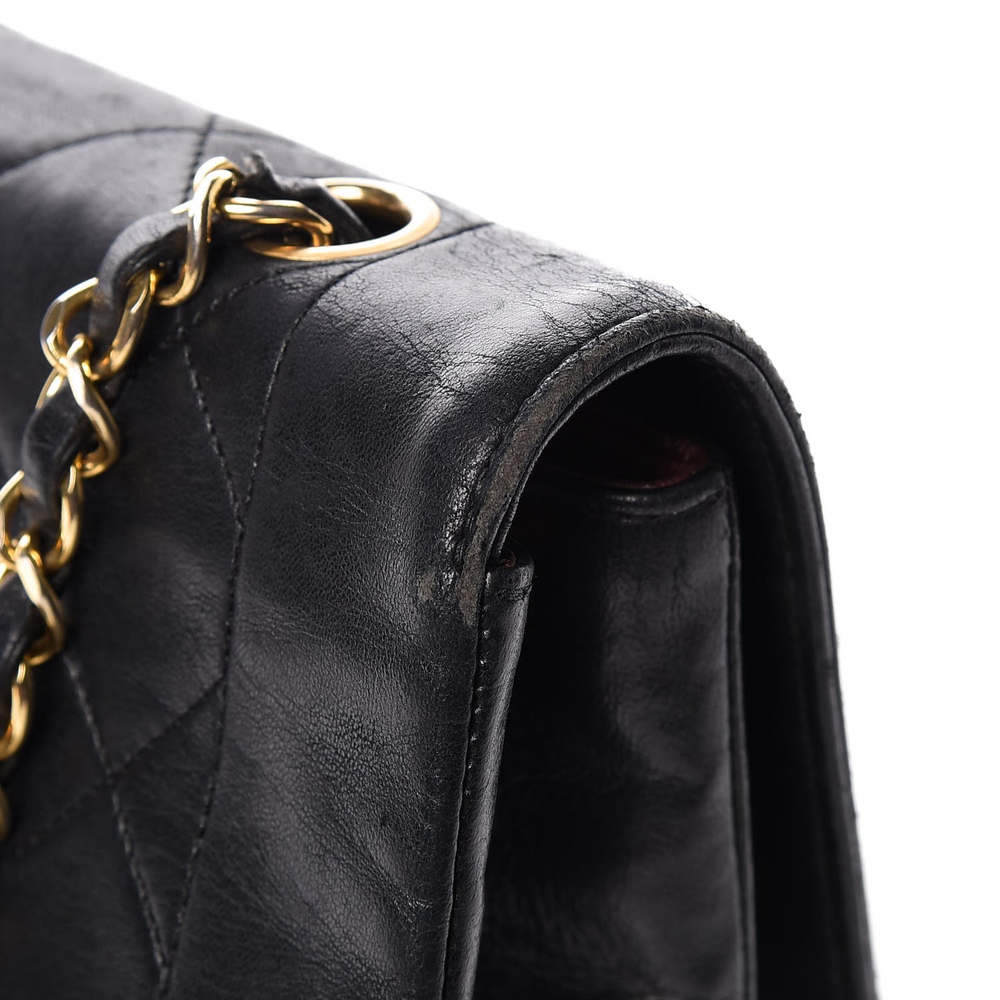 Lambskin Quilted Medium Single Flap Black