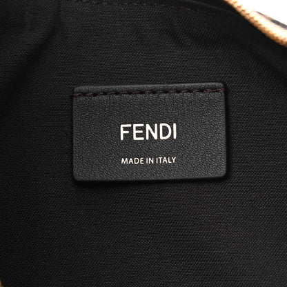 Fendi Fabric Jacquard Vitello Grace FF 1974 Small Fendigraphy Hobo Bag Tobacco Moro Ebano 6 of 9