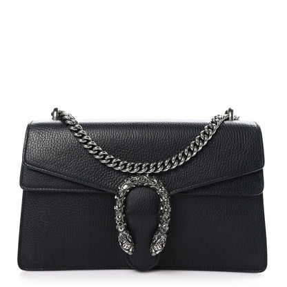 Gucci Pebbled Calfskin Small Dionysus Shoulder Bag Black 1 of 12