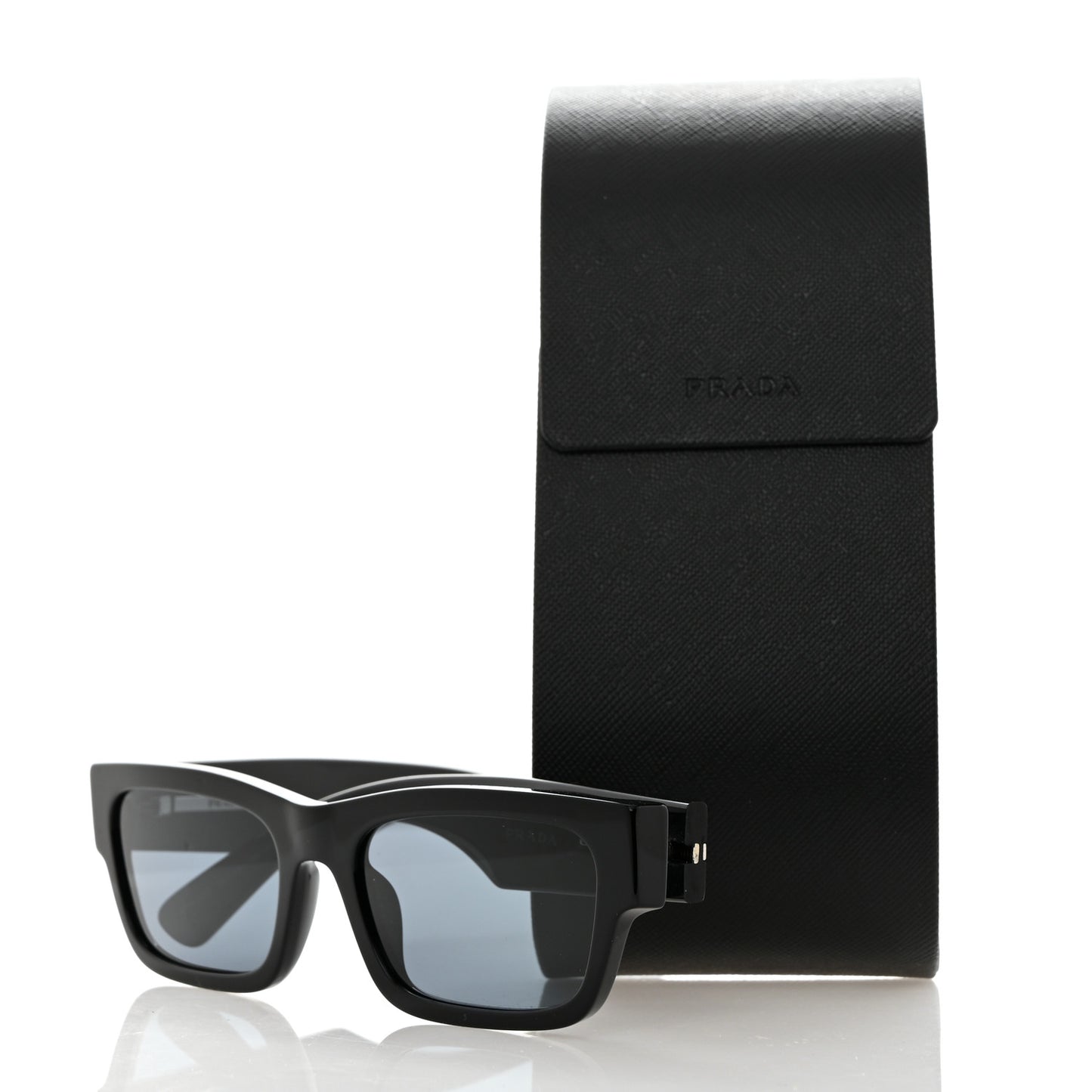 Acetate Rectangular Sunglasses SPR A03 Black