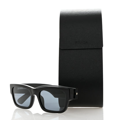 Prada Acetate Rectangular Sunglasses SPR A03 Black 10 of 10