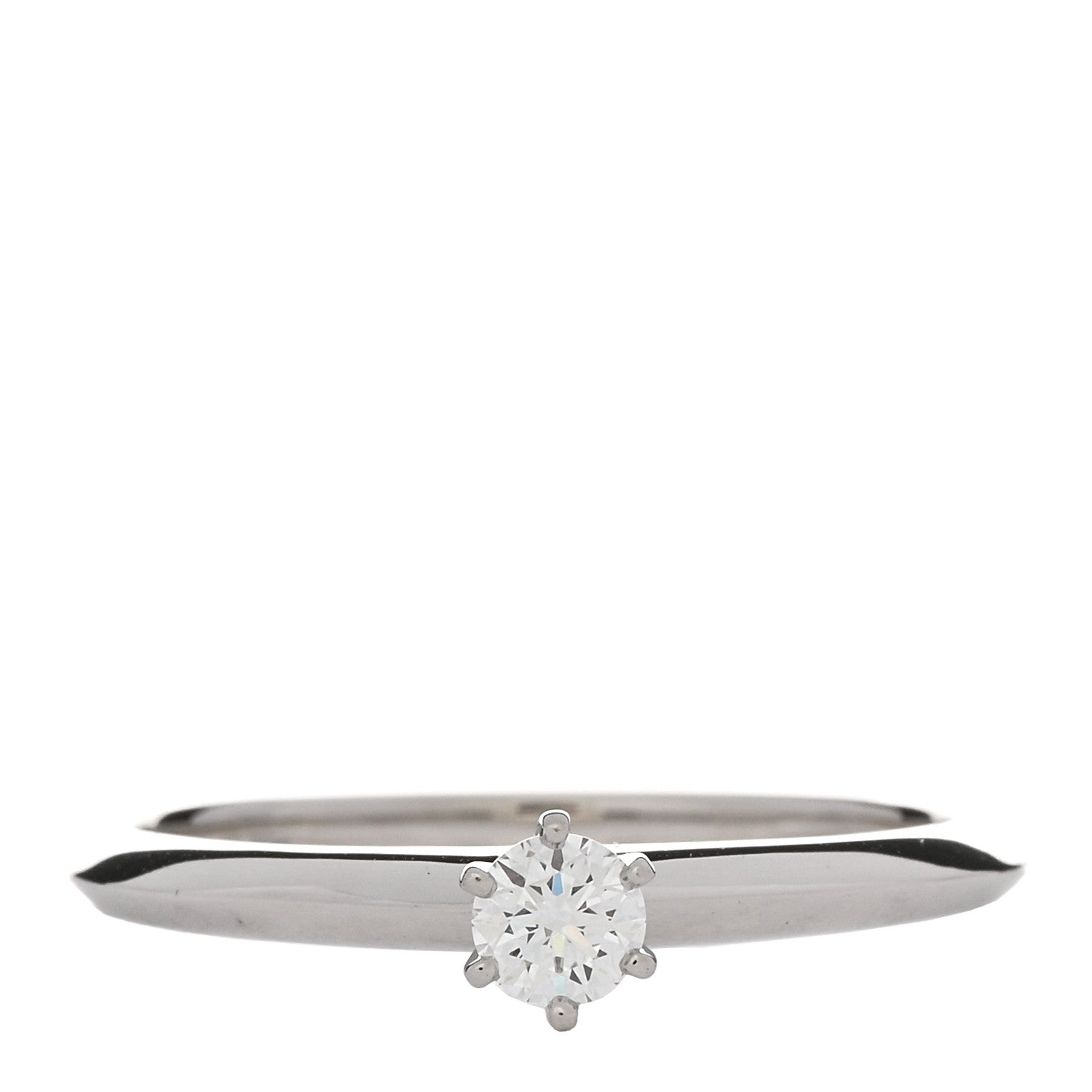 Tiffany Platinum Diamond .21ct Solitaire Engagement Ring 59 8.75 1 of 5