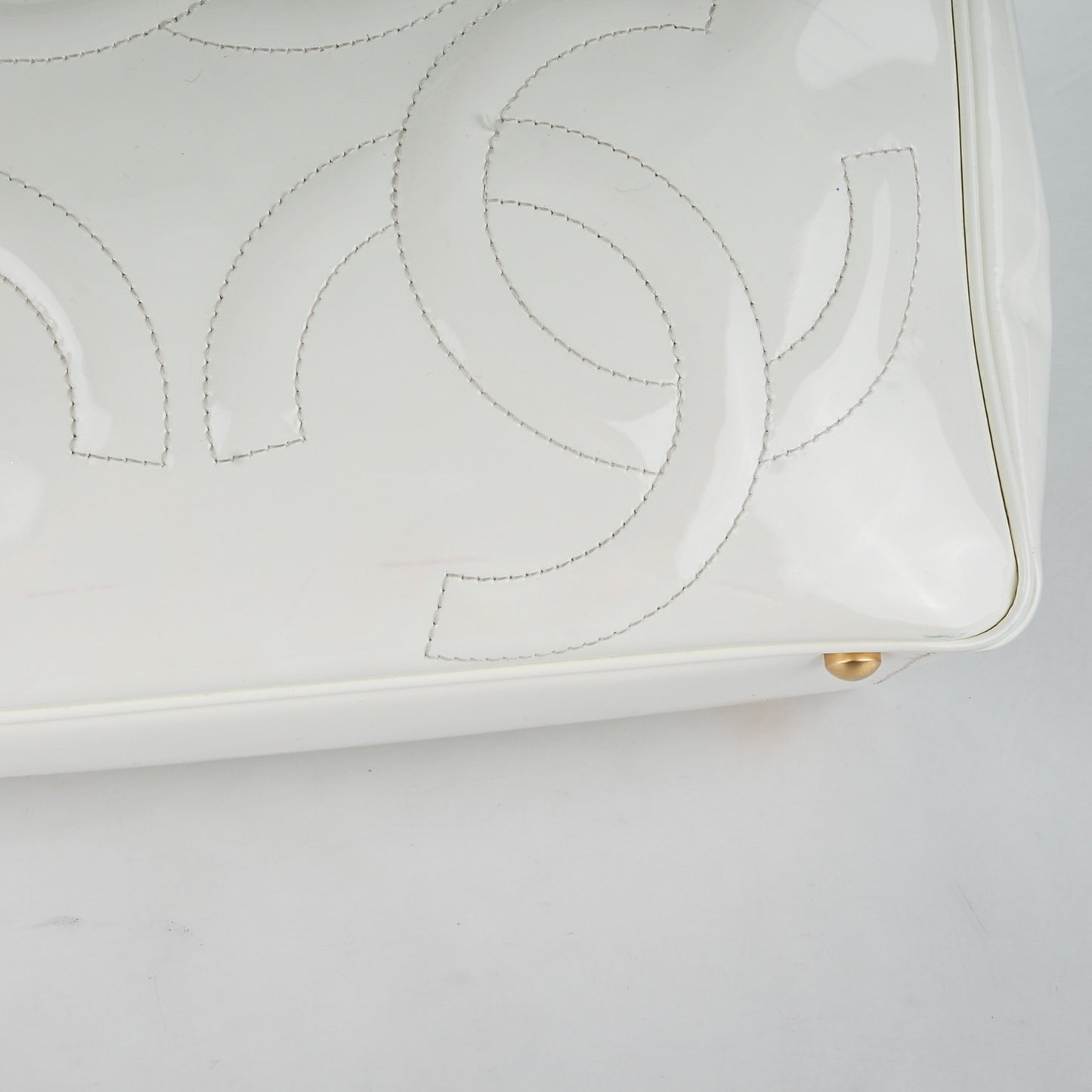 Patent CC Tote White
