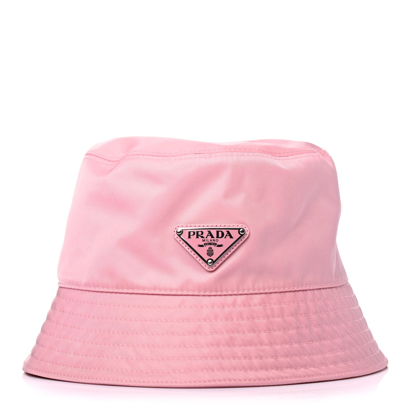 Re-Nylon Metal Triangle Logo Womens Bucket Hat M Begonia