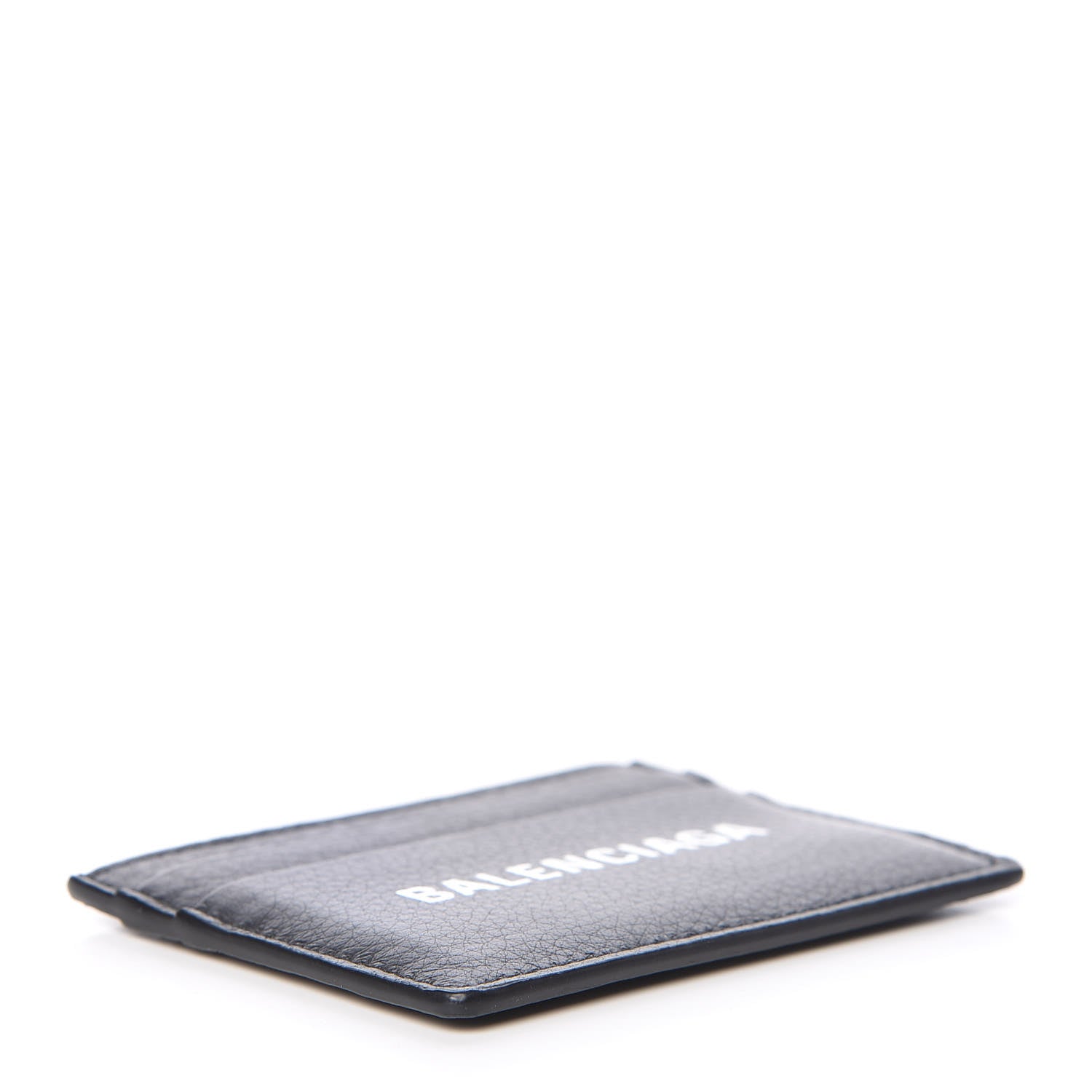 Balenciaga Smooth Calfskin Logo Everyday Multi Card Case Black 4 of 9