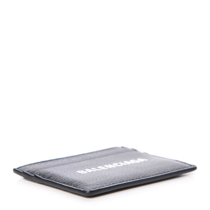 Balenciaga Smooth Calfskin Logo Everyday Multi Card Case Black 4 of 9